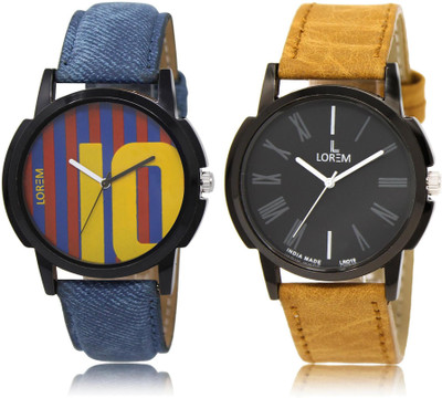 

LOREM LR10-19 COMBO Multicolor Round Boy's Leather Watch - For Men