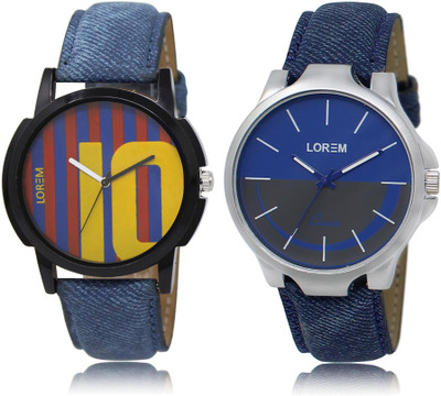 

LOREM LR10-24 COMBO Multicolor Round Boy's Leather Watch - For Men