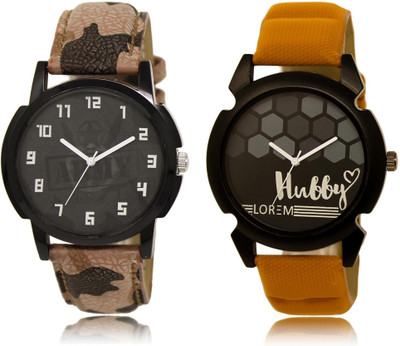 

LOREM LR3-32 COMBO Black Round Boy's Leather Watch - For Men