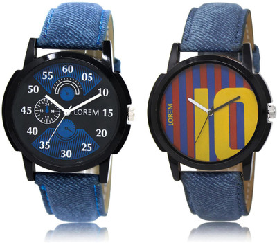 

LOREM LR2-10 COMBO Multicolor Round Boy's Leather Watch - For Men