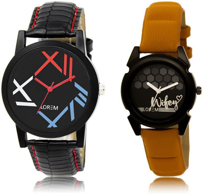 

LOREM LR12-235 COMBO Multicolor Round Boy's & Girl's Leather Watch - For Men & Women