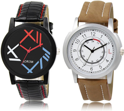 

LOREM LR12-17 COMBO Multicolor Round Boy's Leather Watch - For Men