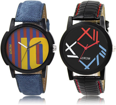 

LOREM LR10-12 COMBO Multicolor Round Boy's Leather Watch - For Men