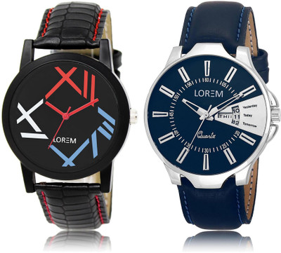 

LOREM LR12-23 COMBO Multicolor Round Boy's Leather Watch - For Men