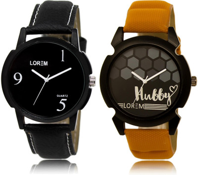 

LOREM LR6-32 COMBO Black Round Boy's Leather Watch - For Men