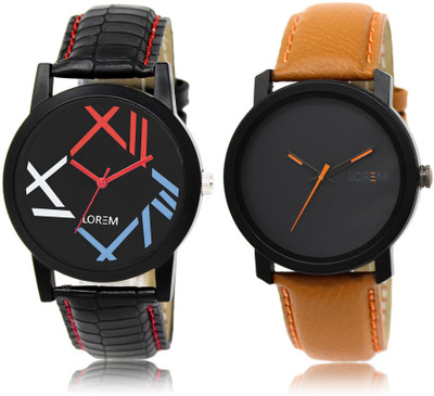 

LOREM LR12-20 COMBO Multicolor Round Boy's Leather Watch - For Men