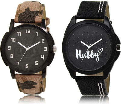 

LOREM LR3-31 COMBO Black Round Boy's Leather Watch - For Men