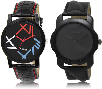 

LOREM LR12-22 COMBO Multicolor Round Boy's Leather Watch - For Men