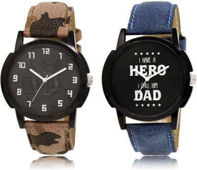 

LOREM LR3-7 COMBO Black Round Boy's Leather Watch - For Men