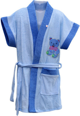 

Dazzle Blue Small Bath Robe(bath robe with belt, For: Baby Boys, Blue