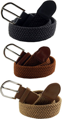 

ELS Men & Women Casual, Evening Grey, Khaki, Beige Canvas, Fabric, Synthetic Belt, Beige;grey;khaki