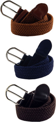 

ELS Men & Women Casual, Evening Khaki, Blue, Brown Canvas, Fabric, Synthetic Belt, Blue;brown;khaki