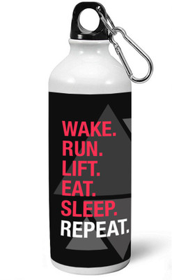 

MUGKIN A051 Gym Special Light weight Sports Aluminium Bottle / Sipper 600 ml Sipper(Pack of 1, White), Multicolor