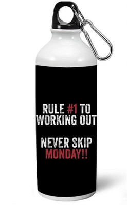 

MUGKIN A007 Special Light weight Sports Aluminium Bottle / Sipper For Gym 600 ml Sipper(Pack of 1, White)