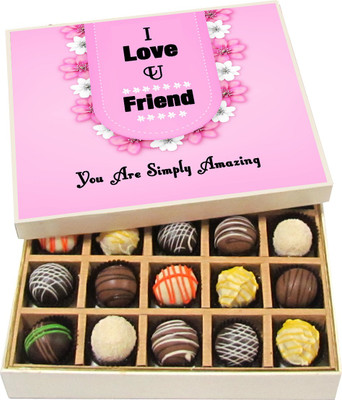 

Chocholik You Are Simply Amazing - Dark, Milk, White Chocolate Truffles - 20pc Truffles(300 g)