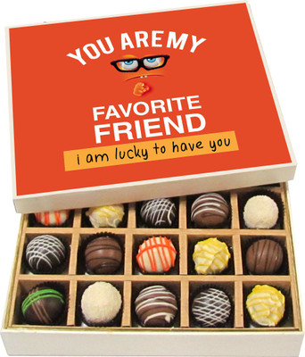 

Chocholik You Are My Favorite Friend - Dark, Milk, White Chocolate Truffles - 20pc Truffles(300 g)