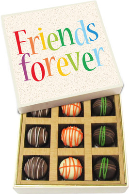 

Chocholik Friendship Gift - Friends Forever - Dark, Milk, White Chocolate - 9pc Truffles(135 g)