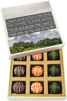 

Chocholik I Have A Group Of Four Or Five Friends - Dark, Milk, White Chocolate Truffles - 9pc Truffles(135 g)