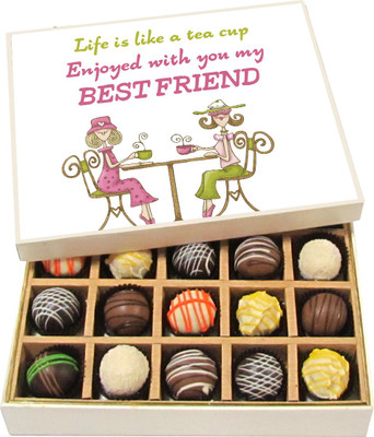 

Chocholik Life Is Like A Teacup - Dark, Milk, White Chocolate Truffles - 20pc Truffles(300 g)