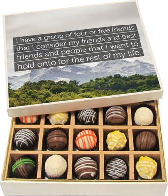 

Chocholik I Have A Group Of Four Or Five Friends - Dark, Milk, White Chocolate Truffles - 20pc Truffles(300 g)