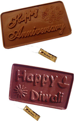 

Moshiks HAPPY ANNIVERSARY AND HAPPY DIWALI COMBO Bars(Pack of 2, 400 g)