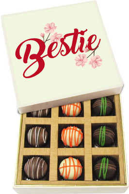 

Chocholik Bestie - Dark, Milk, White Chocolate Truffles - 9pc Truffles(135 g)