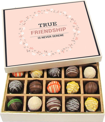 

Chocholik True Friendship Is Never Serene - Dark, Milk, White Chocolate Truffles - 20pc Truffles(300 g)