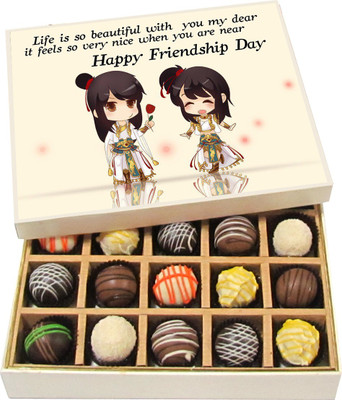 

Chocholik Life Is So Beautiful With You - Dark, Milk, White Chocolate Truffles - 20pc Truffles(300 g)