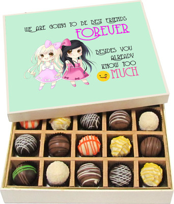 

Chocholik We Are Going To Be Best Friends Forever - Dark, Milk, White Chocolate Truffles - 20pc Truffles(300 g)