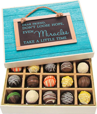 

Chocholik Dear Friend, Don’t Lose Hope - Dark, Milk, White Chocolate Truffles - 20pc Truffles(300 g)