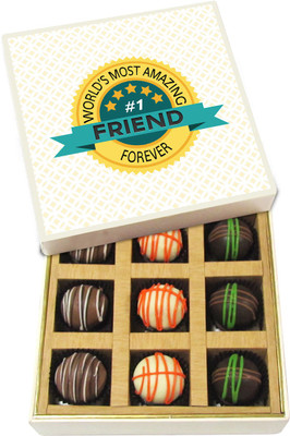 

Chocholik Most Amazing Friend Forever - Dark, Milk, White Chocolate Truffles - 9pc Truffles(135 g)