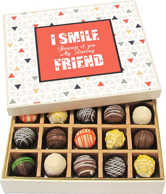 

Chocholik I Smile Because Of You - Dark, Milk, White Chocolate Truffles - 20pc Truffles(300 g)