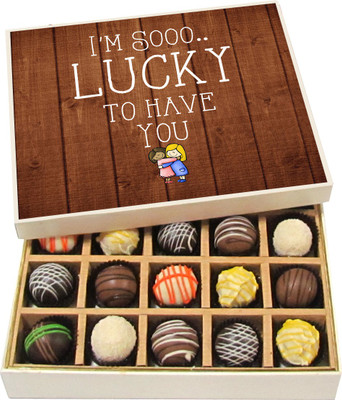 

Chocholik I Am So Lucky To Have You - Dark, Milk, White Chocolate Truffles - 20pc Truffles(300 g)