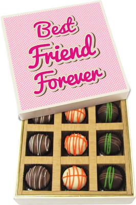 

Chocholik Friendship Gift - Best Friend Forever - Dark, Milk, White Chocolate - 9pc Truffles(135 g)