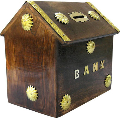 

Khan Handicrafts k63 Coin Bank(Brown, Black)