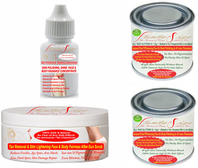 

FANTASIZE INSTANT BRIGHT, SKIN POLISHING IN JUST 30MINS (BRIDAL GLOW). WHITE-GLOWING SKIN WHITENING(WITH LOTUS OIL) YOUTHFUL RADIANCE CONCENTRATE(Set of 4)