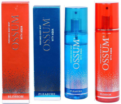 

OSSUM PLEASURE BODY PERFUME MIST 115 ML + BLOSSOM BODY PERFUME MIST 115 ML Deodorant Spray - For Men & Women(230 ml, Pack of 2)