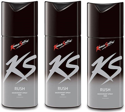 

ks RUSH Deodorant Spray - For Men (30g/45ml )pack of 3(135ml) Deodorant Spray - For Men(135 ml, Pack of 3)