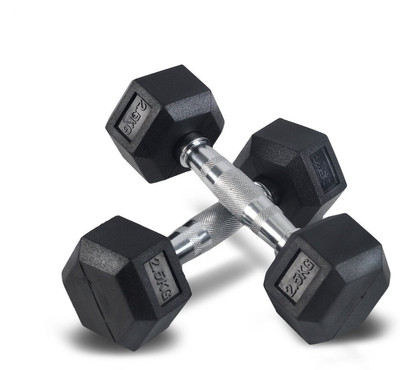 

Glaze Royal Imported 2.5kg Pair Hexagon Fixed Weight Dumbbell(5 kg)