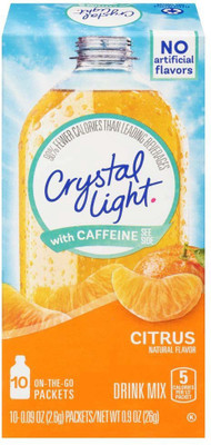 

Crystal Light Drink Mix with Caffeine, Citrus - 26g (10x2.6g) Energy Drink(Citrus Flavored)