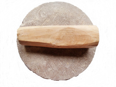 

NATURAL 1PC White Sandalwood Stick 100 Grams + 1PC Stone Glinder(100 g)