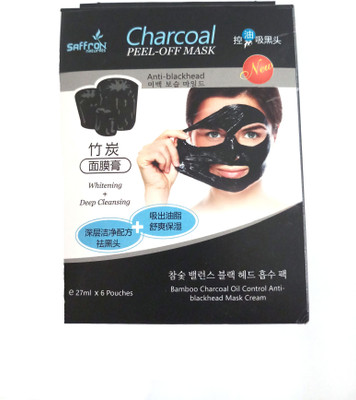 

Saffron harcoal face mask 6 pouche pack (27ml each pouch)(27 ml)