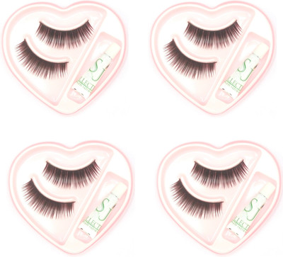 

SJ COLLECTION Natural Black False Eye Lashes ( Pack 4 )(Pack of 4)
