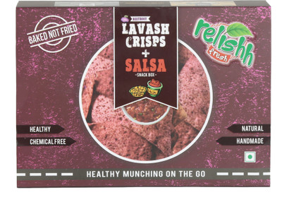 

Relishh Fresh Beetroot Lavash Crisps & Mexican Salsa Combo Combo(100 gm)