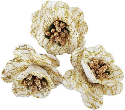 

EKAN Party Wear Flower Hair Clips For Women And Girls, White Hair Clip(White)