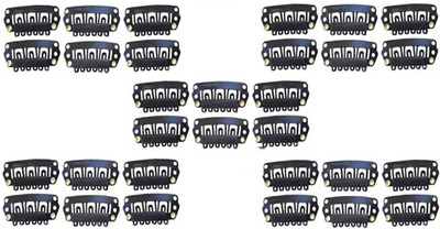 Osking Hair Extension Black Clips Use With All Hair Extensions Pack Of 30 Hair Clip(Black)