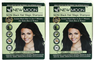 

New Moon ( Pack of 20 pcs 30 ml ) Noni dye aruvedic Hair Color(Natural Black)