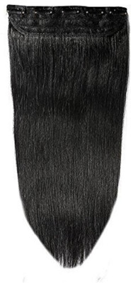 

Majik Human Extension For Girls And Women, Straight Extension, 16 inch, 50 Grams, Black Hair Extension
