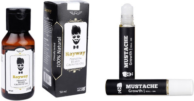 

Rayway Beard Growth Oil + Mustache Oil Hair Oil(60 ml)