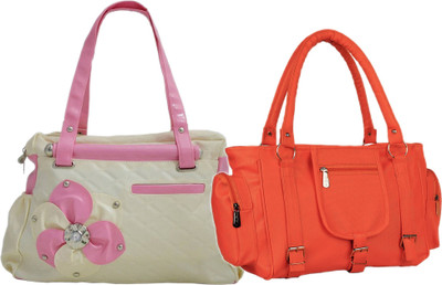 

Mountrex Hand-held Bag(Beige, Pink)